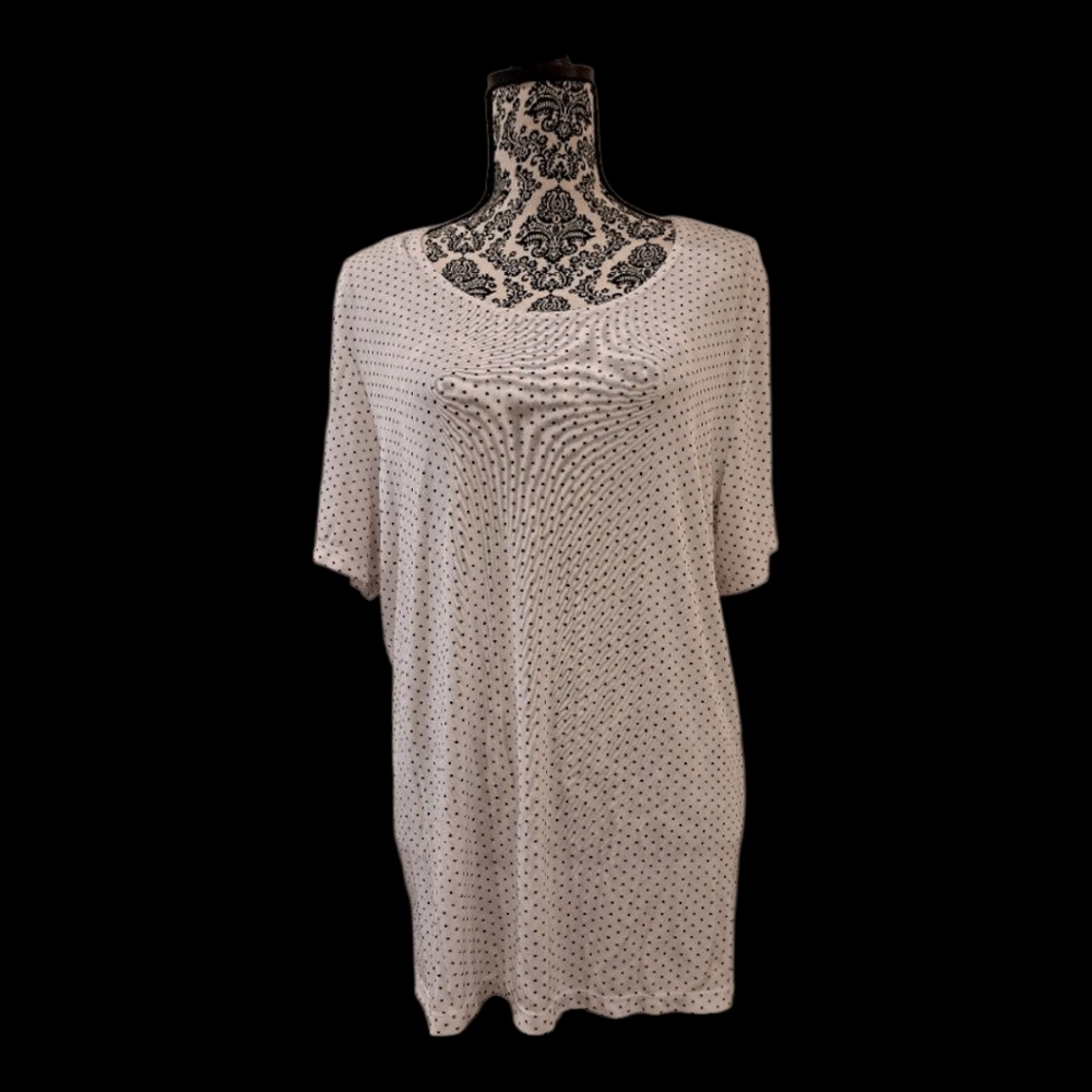 Citiknit polka dots blouse Top Size X Large white